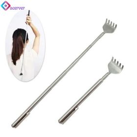 Stick Scraping Back Telescopic Scratch Back Massager Kit Body Scraper Portable Stainless Steel Telescopic Body Back Tool Manual Massager Comfortable A