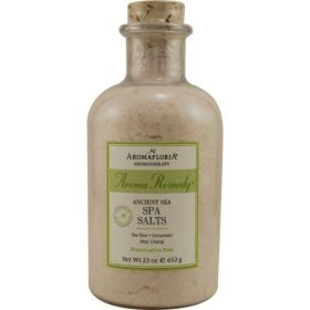 AROMA REMEDY by Aromafloria ANCIENT SEA SPA SALTS 23 OZ BLEND OF TEA TREE, GERANIUM, AND MAY CHANG (PRESERVATIVE FREE)