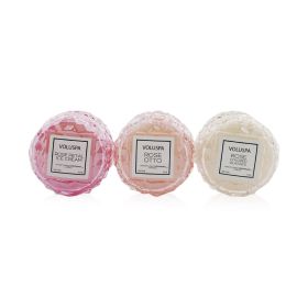 VOLUSPA - Macaron Candle Coffret: Rose Petal Ice Cream, Rose Otto, Rose Colored Glasses 5392 3x5.1g/1.8oz
