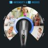 Cordless Handheld Back Massager Deep Tissue Rechargeable Electric Massager w/ 12 Modes 10 Intensity 6 Interchangeable Nodes